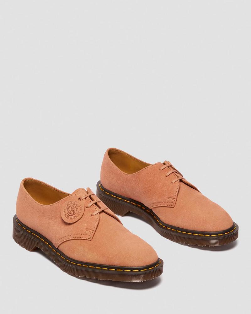 1461 Made in England Nubuck Bőr Oxford Cipő Női Rózsaszín | HU 437KOR